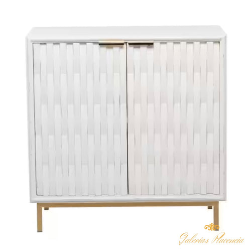 Gabinete contemporáneo blanco de dos puertas