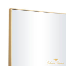 Cargar imagen en el visor de la galería, Espejo de pared de cuerpo entero con marco dorado
