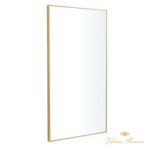 Espejo de pared de cuerpo entero con marco dorado